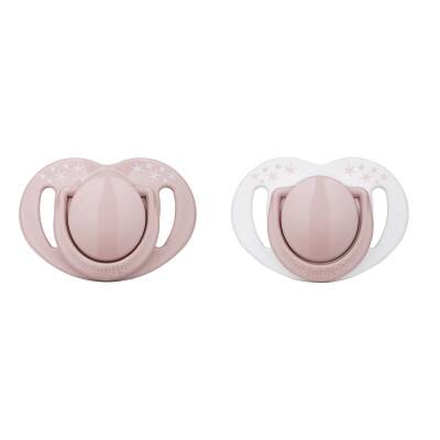 Mamajoo Sterilizasyon & Saklama Kutulu Powder Pink Desenli İkili Ortodontik Emzik - 0 Ay+ - Mamajoo