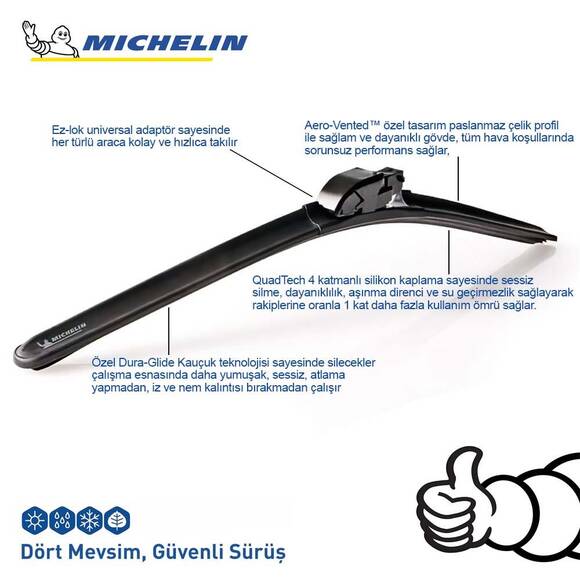 Michelin EASYCLIP™ MC8647 47CM 1 Adet Universal Muz Tipi Silecek - 4