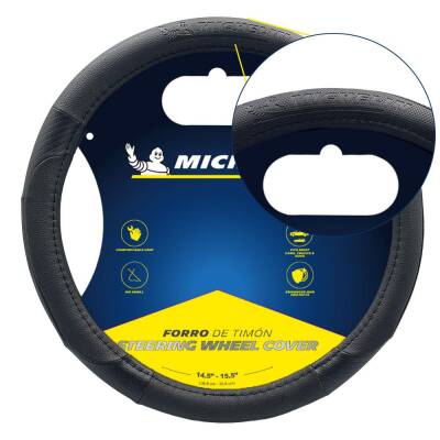 Michelin MC1000N Premium Suni Deri Direksiyon Kılıfı SİYAH - 7