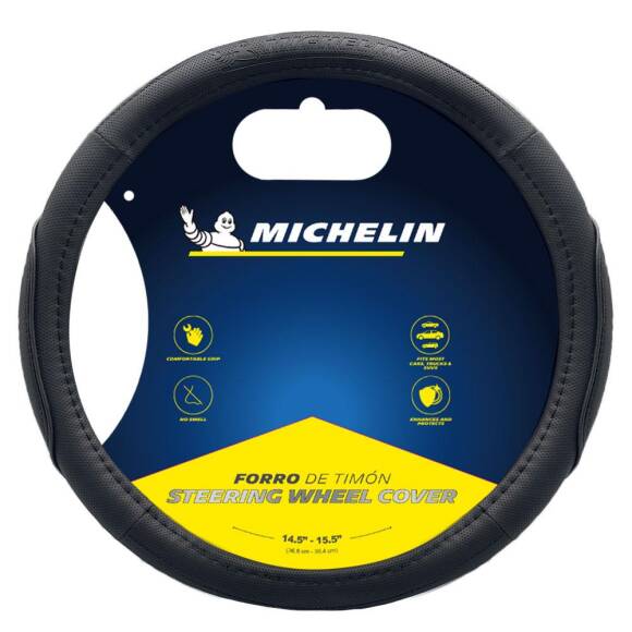 Michelin MC1003N Premium Suni Deri Direksiyon Kılıfı SİYAH - 1