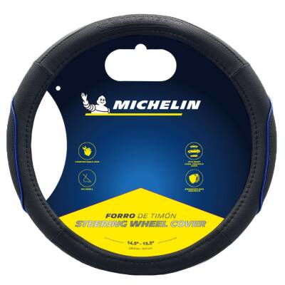 Michelin MC1003NAZ Premium Suni Deri Direksiyon Kılıfı MAVİ - Michelin