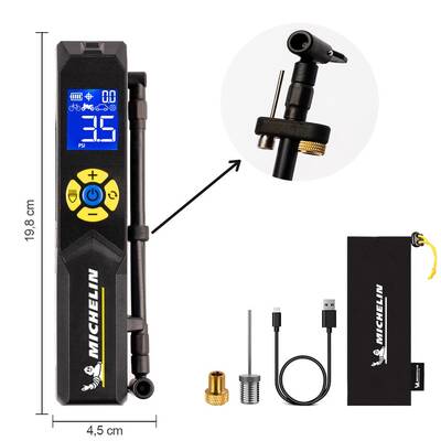 Michelin MC33382 Şarjlı Li-ion 150PSI Taşınabilir Dijital Basınç Göstergeli Led Aydınlatmalı Lastik Şişirme Pompası - 5