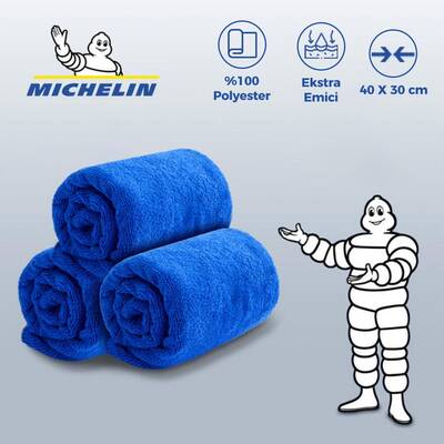 Michelin MC42101 40X30cm Süper Emici Mikrofiber Havlu, 3 Adet - Fırsat Ürünü (1)