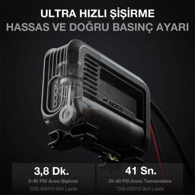 NOCO AIR10 12Volt 60 PSI Ayarlanabilir Dijital Basınç Göstergeli Profesyonel Lastik Şişirme Pompası - 3