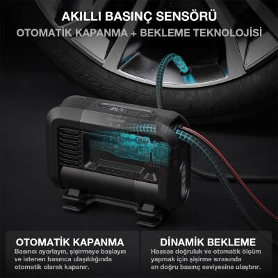 NOCO AIR10 12Volt 60 PSI Ayarlanabilir Dijital Basınç Göstergeli Profesyonel Lastik Şişirme Pompası - 5