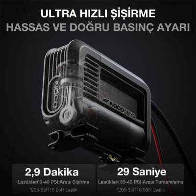 NOCO AIR15 12Volt 80 PSI Ayarlanabilir Dijital Basınç Göstergeli Profesyonel Lastik Şişirme Pompası - 3