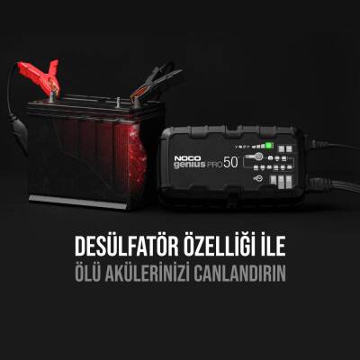 NOCO GENIUSPRO50 6V/12V/24V 1000A Akıllı Akü Şarj ve Akü Bakım/Desülfatör/Power Supply - 3