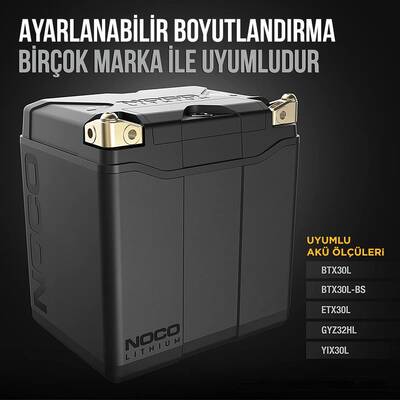 NOCO NLP30 12V 8Ah. 100Wh Li-İon Motosiklet Aküsü CCA 700A LiFeP04 - Fırsat Ürünü (1)