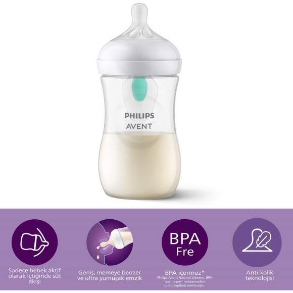 Philips Avent Natural Response PP Antikolik Biberon 260 ML 1 Ay+ SCY673-01 - 1