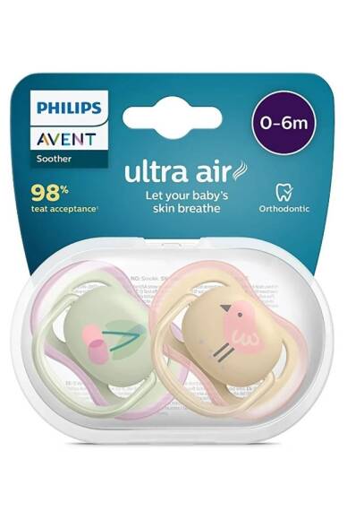 Philips Avent Ultra Air Emzik 0-6 Ay 2li Kız SCF085-59 - 3