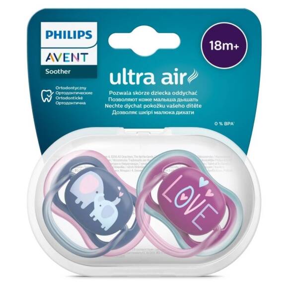 Philips Avent Ultra Air Emzik +18 Ay 2li Kız SCF349-22 - 1