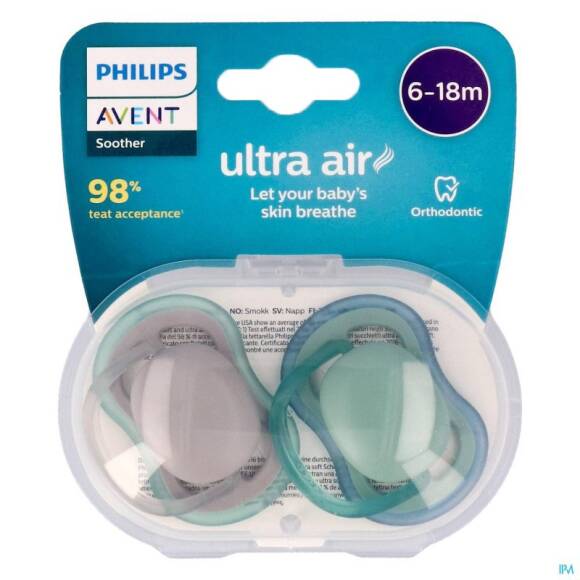 Philips Avent Ultra Air Emzik 6-18 Ay 2li Erkek SCF085-16 - 2