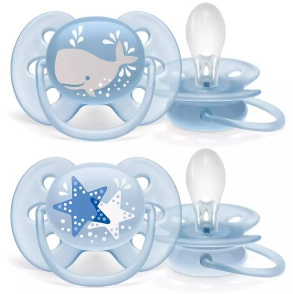 Philips Avent Ultra Soft Emzik 6-18 Ay 2li Erkek SCF223-03 - 1