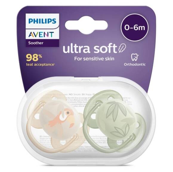 Philips Avent Ultra Soft Yumuşak 2li Emzik 0-6 Ay - SCF091-07 - 1