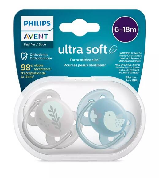 Philips Avent Ultra Soft Yumuşak 2li Emzik 6-18 Ay - SCF091-15 - 2