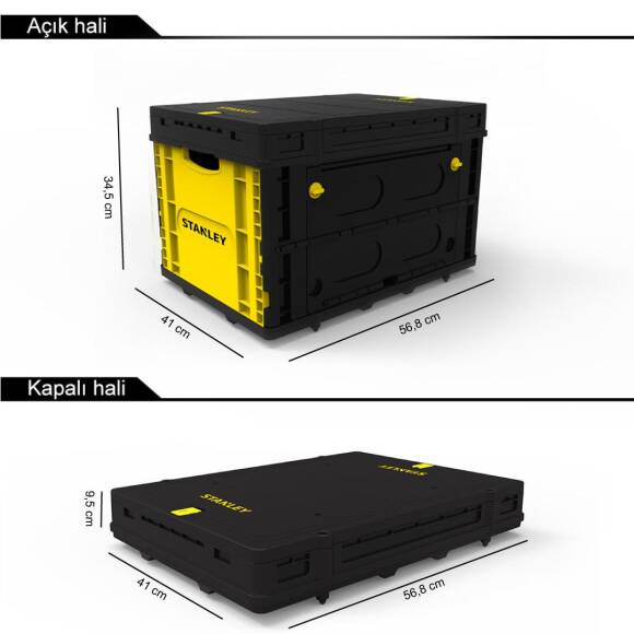 STANLEY FB533L 25Kg Katlanır Kapaklı Çok Amaçlı Taşıma Sepeti - 2