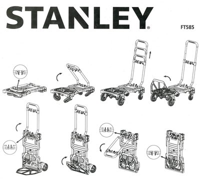 Stanley FT585 70/137Kg Çok Fonksiyonlu Katlanır El Arabası - 7