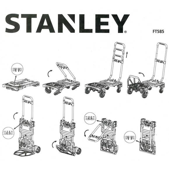 Stanley FT585 70/137Kg Çok Fonksiyonlu Katlanır El Arabası - 9