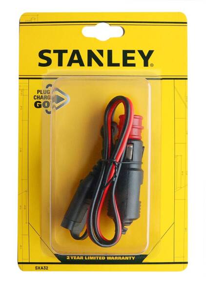 Stanley SXA32 12V Araç Çakmaklık Uçlu Akü Şarj Bağlantı Kablosu - 1