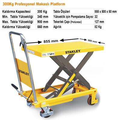 Stanley X300 300Kg Profesyonel Makaslı Platform - 7