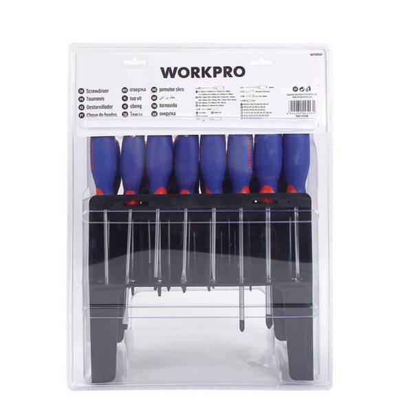 WORKPRO WP200507 100 Parça Duvar Askı Aparatlı Profesyonel CR-V Manyetik Tornavida ve Bits Uç Seti - 4