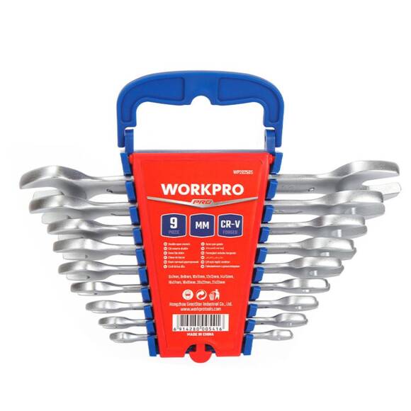 WORKPRO WP202505 6-23mm 9 Parça CR-V Profesyonel Açık Ağız Anahtar Takımı - 1