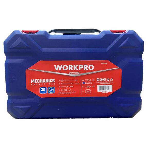 WORKPRO WP202525 30 Parça 1/2’’ CR-V Metrik/İnç Profesyonel Lokma Takımı - 10