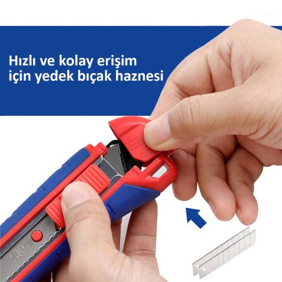 WORKPRO WP212009 18MM Ağır Hizmet Paslanmaz Çelik Kasa Maket Bıçağı - 3