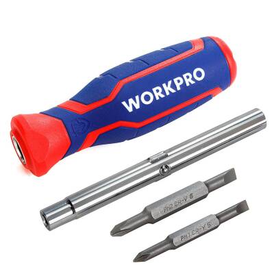 WORKPRO WP221046 6-IN-1 Profesyonel Çok Fonksiyonlu Değişken Uçlu Tornavida Seti - 3