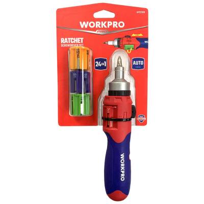 WORKPRO WP221056 24 Parça Profesyonel CR-V Cırcırlı Bits Tornavida Seti - 7