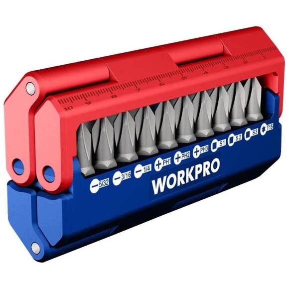 WORKPRO WP221062 13 Parça Manyetik CR-V Vidalama Bits Uç Seti - 4