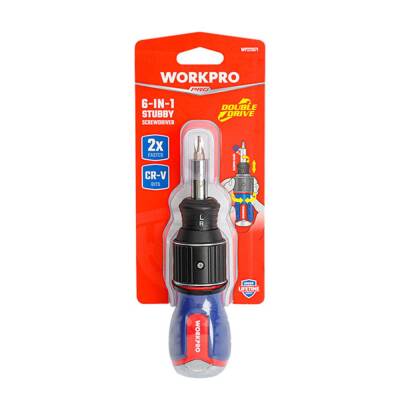 WORKPRO WP221071 6-IN-1 Profesyonel CR-V Cırcırlı Manyetik Topaç Tornavida Seti - 5