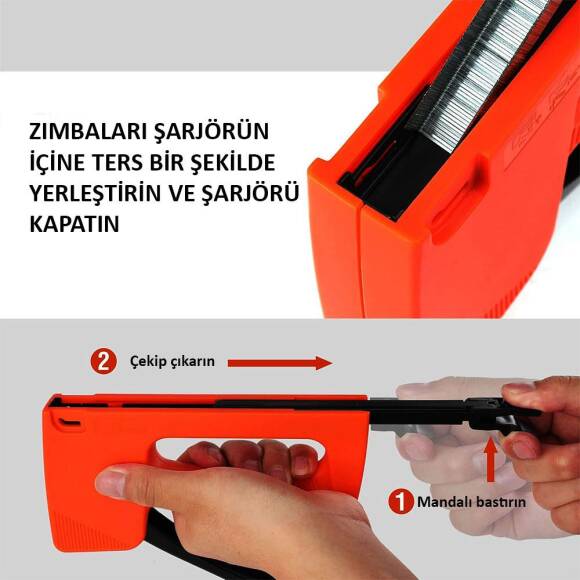 WORKPRO WP223001 6-10MM Mekanik Zımba Tabancası + 800 Adet Zımba - 4