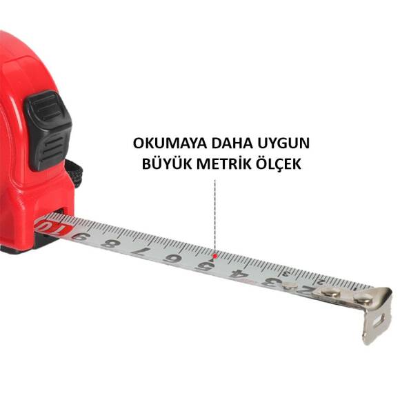 WORKPRO WP261002 3Mx16mm Beyaz Çelik Şerit Metre - 8