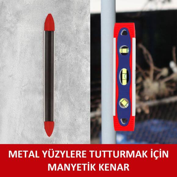 WORKPRO WP262027 225MM Manyetik Şoka Dayanıklı Torpedo Su Terazisi - 6