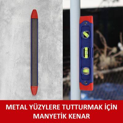 WORKPRO WP262038 225MM Manyetik Şoka Dayanıklı Torpedo Su Terazisi - 6