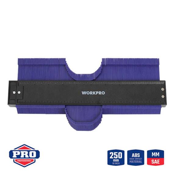 WORKPRO WP269001 250MM/10’’ Çok Fonksiyonlu Şekil Profil Kontur Ölçer - 5