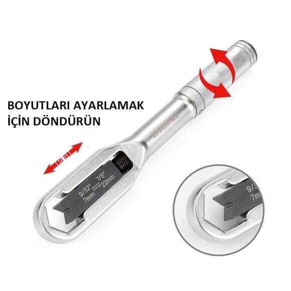 WORKPRO WP272015 7/22mm CR-V Üniversal Ayarlanabilir Anahtar - 4