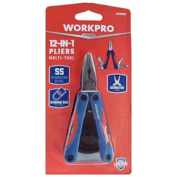 WORKPRO WP382017 12 IN 1 Çok Fonksiyonlu Profesyonel Mini Pense Seti + Taşıma Kılıfı - 7