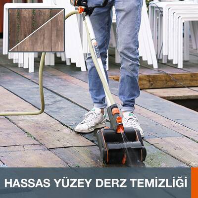 WORX WA0292 WG441E ile Uyumlu Sert Yüzeyler İçin 165mm Orta Sert Temizlik Fırçası - 7