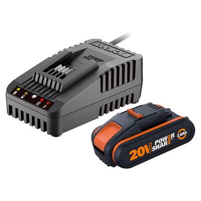 WORX WA3601 20Volt 2.0Ah. PowerShare Li-ion Akü ve Akü Şarj Cihazı - Fırsat Ürünü