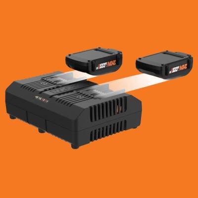 WORX WA3883 20Volt Li-ion PowerShare İkili Hızlı Akü Şarj Cihazı - 3