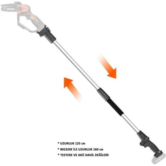 WORX WA4301 WG324E İçin 125CM Alüminyum Uzatma Aparatı - 4