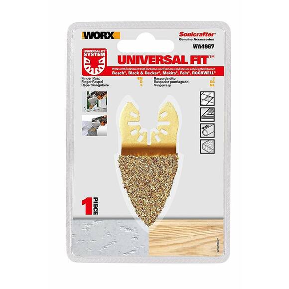 WORX WA4967 Çok Amaçlı Raspalama Makinası İçin 33x33mm Karbür Kaplama Harç, Boya, Yapıştırıcı Universal Parmak Zımpara Başlığı - 3