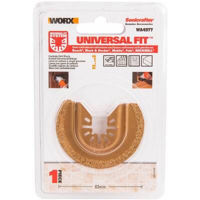 WORX WA4977 Çok Amaçlı Raspalama Makinası İçin 63mm 180˚ Beton, Fayans Derz Arası Universal Temizleme/Kesme Karbür Bıçağı - 5