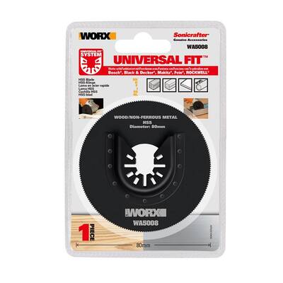 WORX WA5008 Çok Amaçlı Raspalama Makinası İçin 80mm 360˚ Metal, Ahşap, Fiberglas, PVC Universal Kesme Bıçağı - Fırsat Ürünü (1)