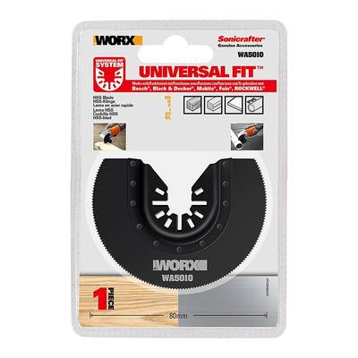 WORX WA5010 Çok Amaçlı Raspalama Makinası İçin 80mm 180˚ Metal, Ahşap, Fiberglas, PVC Universal Kesme Bıçağ - Fırsat Ürünü (1)