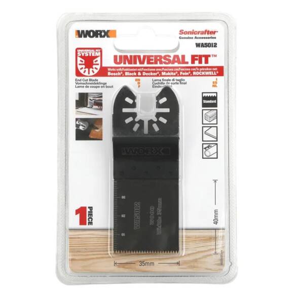 WORX WA5012 Çok Amaçlı Raspalama Makinası İçin 35x40mm Ahşap, Fiberglas, PVC Universal Kesme Bıçağı - 7