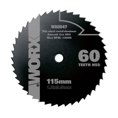 WORX WA5047 115x9,5mm Alüminyum, PVC, Sac Kesme, Daire Testere Bıçağı - Worx