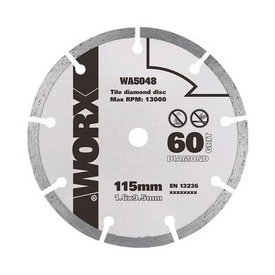 WORX WA5048 115x9,5mm Fayans, Seramik, Mermer Kesme Soketli Elmas Daire Testere Bıçağı - Fırsat Ürünü